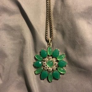 turquoise flower necklace